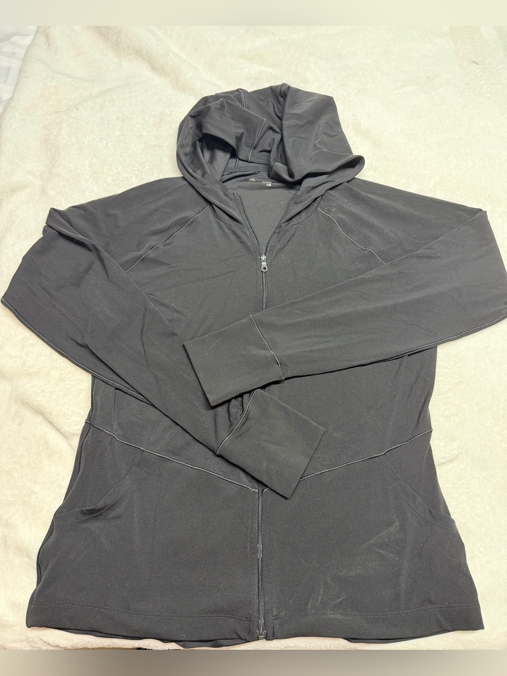 Offline by Aerie Black Full Zip Athletic Hoodie Jacket Large